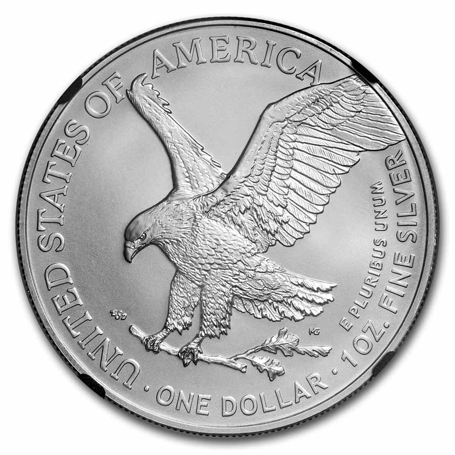 【新品】Silver Eagleイーグル銀貨2022-W PCGS MS70 2022 (W) 1 oz American Silver Eagle MS-70 (First Day of